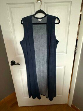 LuLaRoe "Joy" Longline Sleeveless Duster Vest